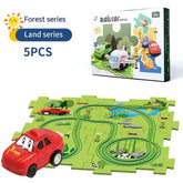 Children's Educational Puzzle Track Car Play Set