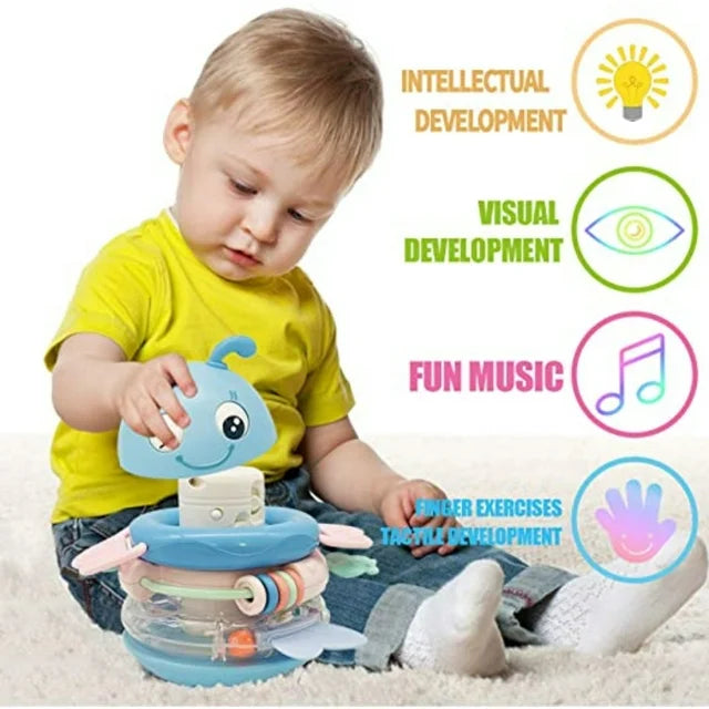 Stacking Musical Rattle Teething Toy