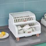 Luxury Double-Layer Dust-Proof Dish Organizer