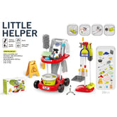 20-Piece Kids Cleaning Trolley Set with Working Vacuum