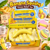 KidoKraze banana squishy stress relief toy with soft, squeezable texture for relaxation and fidgeting.