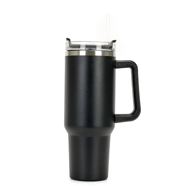 Stainless Steel Vacuum Flask with Straw - 40 oz