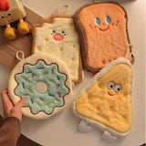 Cute Bread and Cheese Plush Hand Towels with Hanging Loops