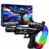 Kids electric LED water gun by KidoKraze with colorful lights, sleek design, and a trigger for outdoor water play.