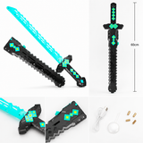 LED Diamond Sword Toy with Mist Spray & Vibration Effects