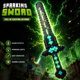 LED Diamond Sword Toy with Mist Spray & Vibration Effects