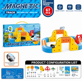 Magnetic Rail Electric Train Set for Kids - 67 Pcs