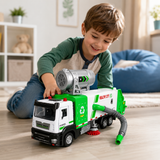 Electric Alloy Vacuum Spray Garbage Truck Toy
