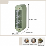 3-Compartment Space-Saving Wall-Mounted Kitchen Organizer & Spice Rack