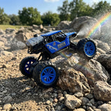 KidoKraze RC rock crawler monster truck with rugged design and pistol grip remote, ready for off-road adventures.