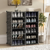 DIY Dustproof Shoe Storage Cabinet with Transparent Doors