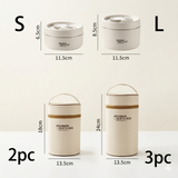 Premium Stackable Stainless Steel Thermal Lunch Box Set with Insulated Carry Bag
