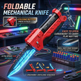 KidoKraze Lightning Folding Knife Blaster Toy with soft foam bullets, compact and foldable for safe play and action fun.