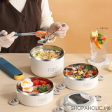 Premium Stackable Stainless Steel Thermal Lunch Box Set with Insulated Carry Bag