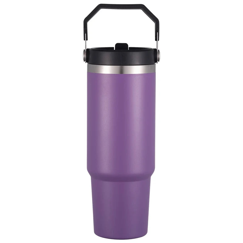 30 OZ Tumbler with Handle and Straw Lid