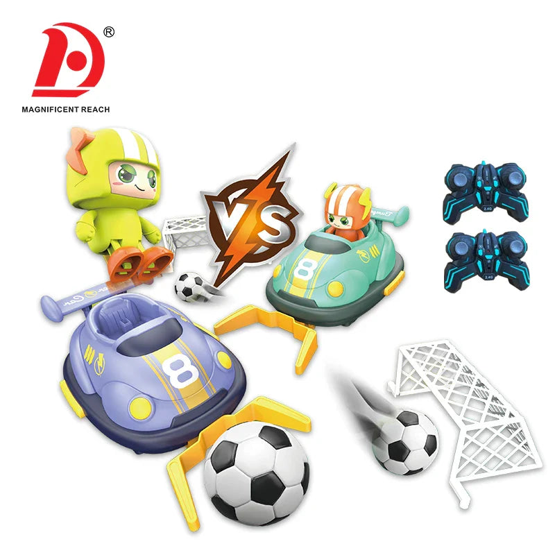 2 Player Battle Soccer Match RC Bumper Car Toys Kids