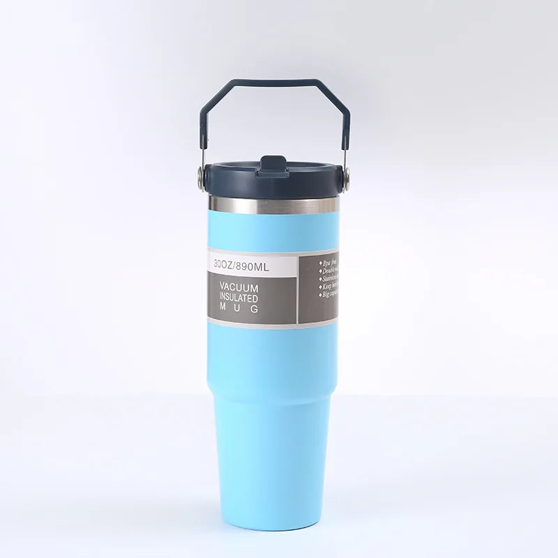 30 OZ Tumbler with Handle and Straw Lid