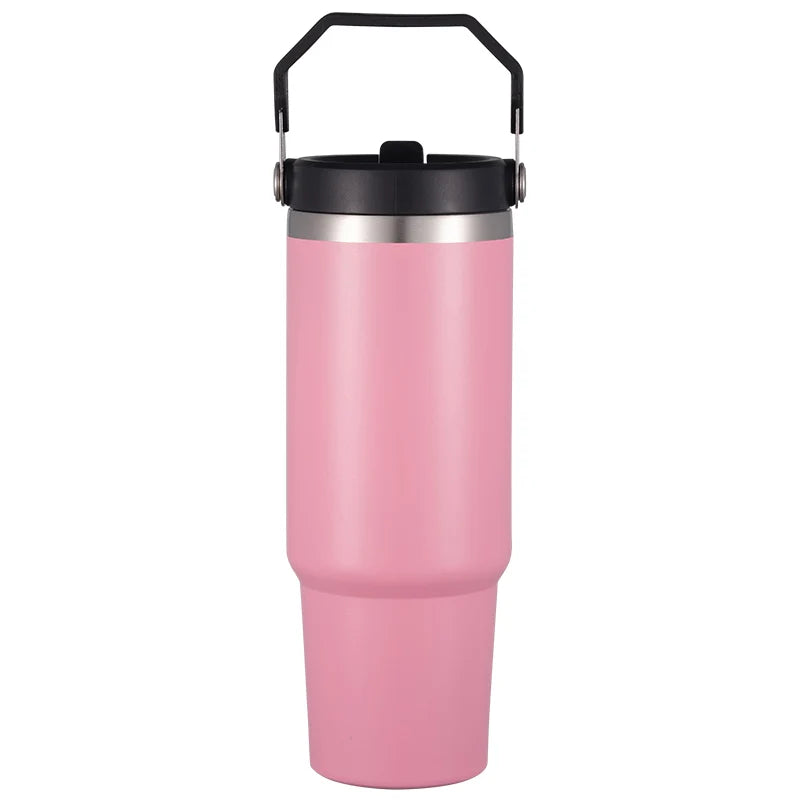 30 OZ Tumbler with Handle and Straw Lid