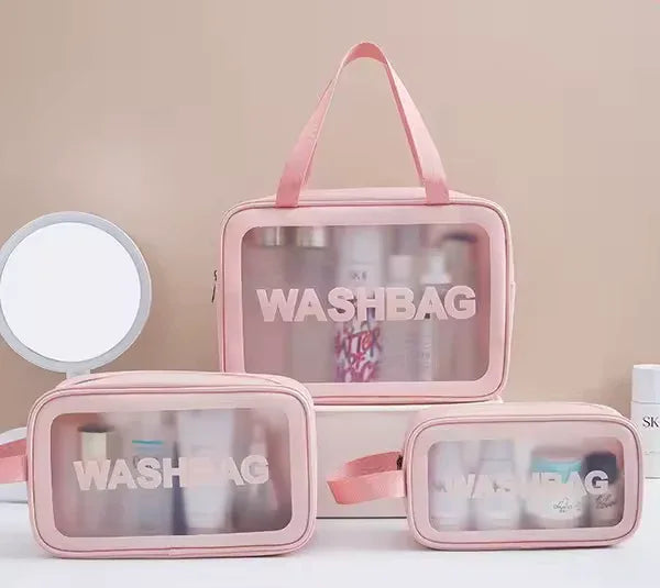 Waterproof Transparent Travel Toiletry Bag & Makeup Wash Bag