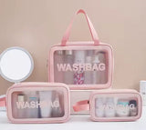 Waterproof Transparent Travel Toiletry Bag & Makeup Wash Bag