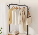 Multi-Functional Mobile Garment Rack with 3-Tier Storage Shelves