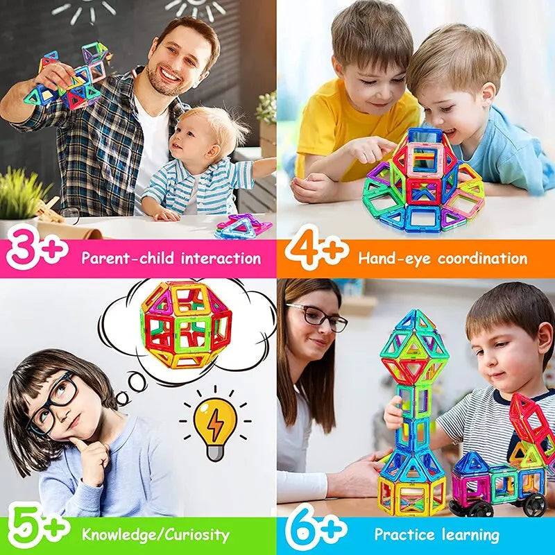 Transparent Magnetic Tiles Building Blocks