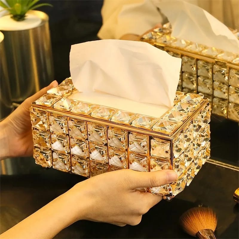 Creative crystal tissue box