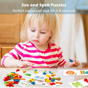 Engaging Kids Wooden Alphabet Spelling Game