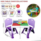 KIds Block Table With 2 Chair