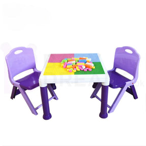 KIds Block Table With 2 Chair