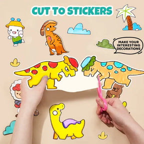 CHILDRENS COLORING DRAWING ROLL STICKER