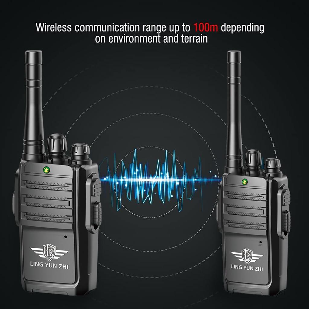 100M Long-Range Pro-Style Walkie Talkie Set
