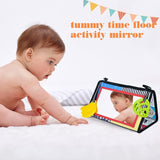 Baby Tummy Time Mirror with High Contrast Pictures