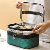 Double-Layer Waterproof Makeup Bag & Travel Toiletry Organizer