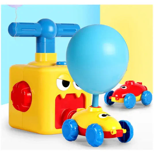 Balloon Powered Pumping Car Toy Set for Toddlers