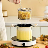 Multi-Function Stainless Steel Frying Pot with Strainer Basket