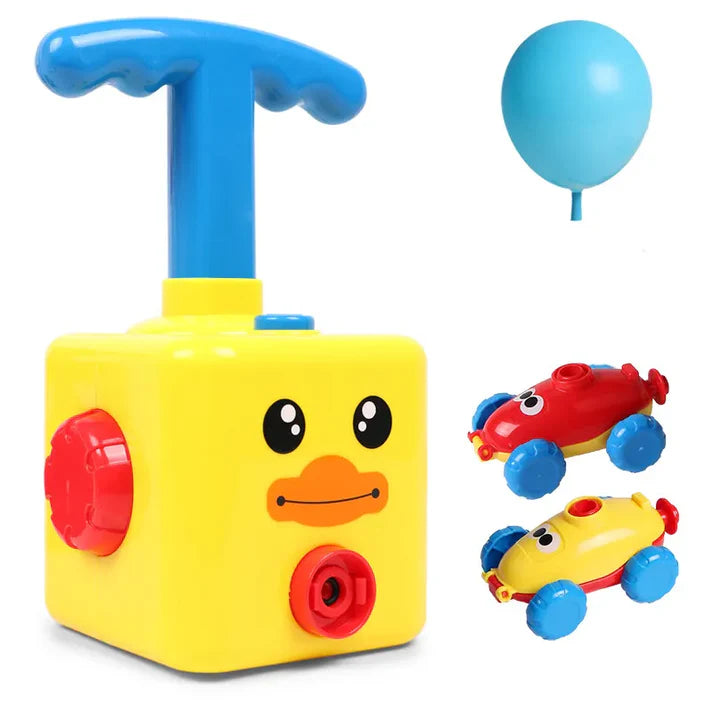 Balloon Powered Pumping Car Toy Set for Toddlers