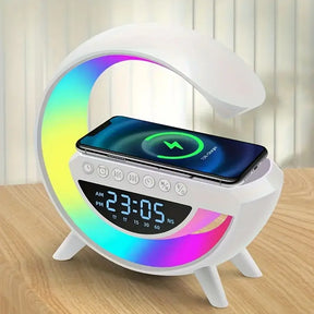 G Shaped RGB Light Table Lamp With Wireless Charger