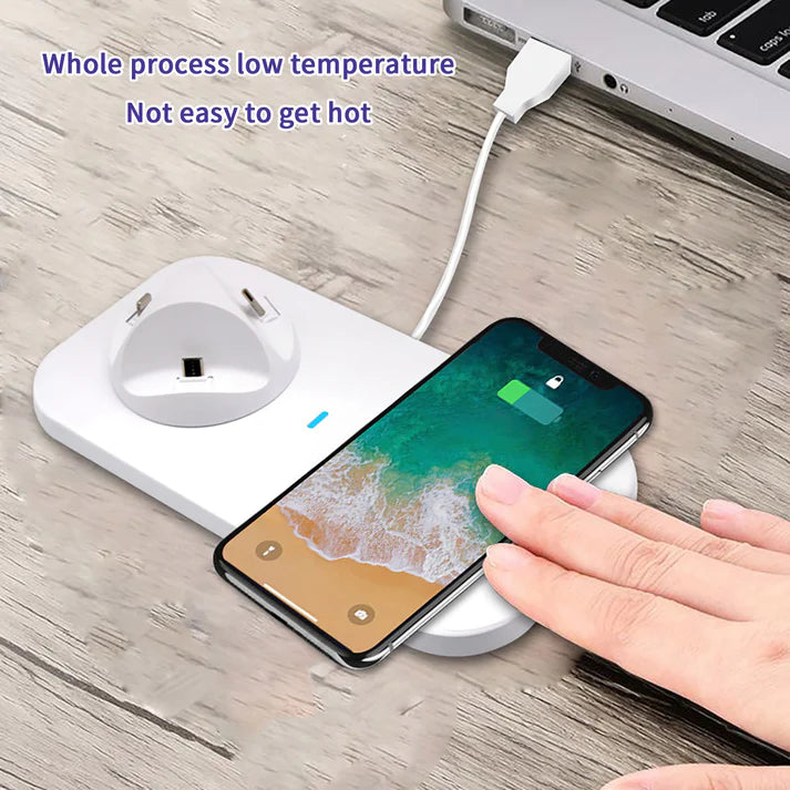 3 In 1 Multi Function Wireless Charger For Phone,Smart Watches And Bluetooth Headphones