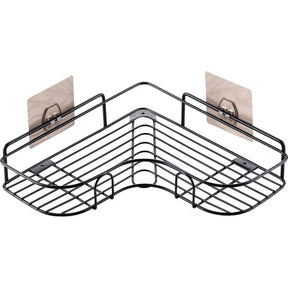 Self-adhesive wall corner rack