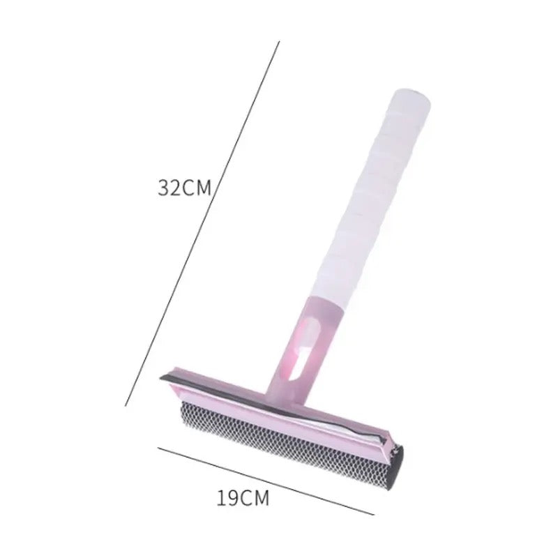 Glass Cleaning Brush Wiper Scraper Multifunctional Window Cleaner Short Handle