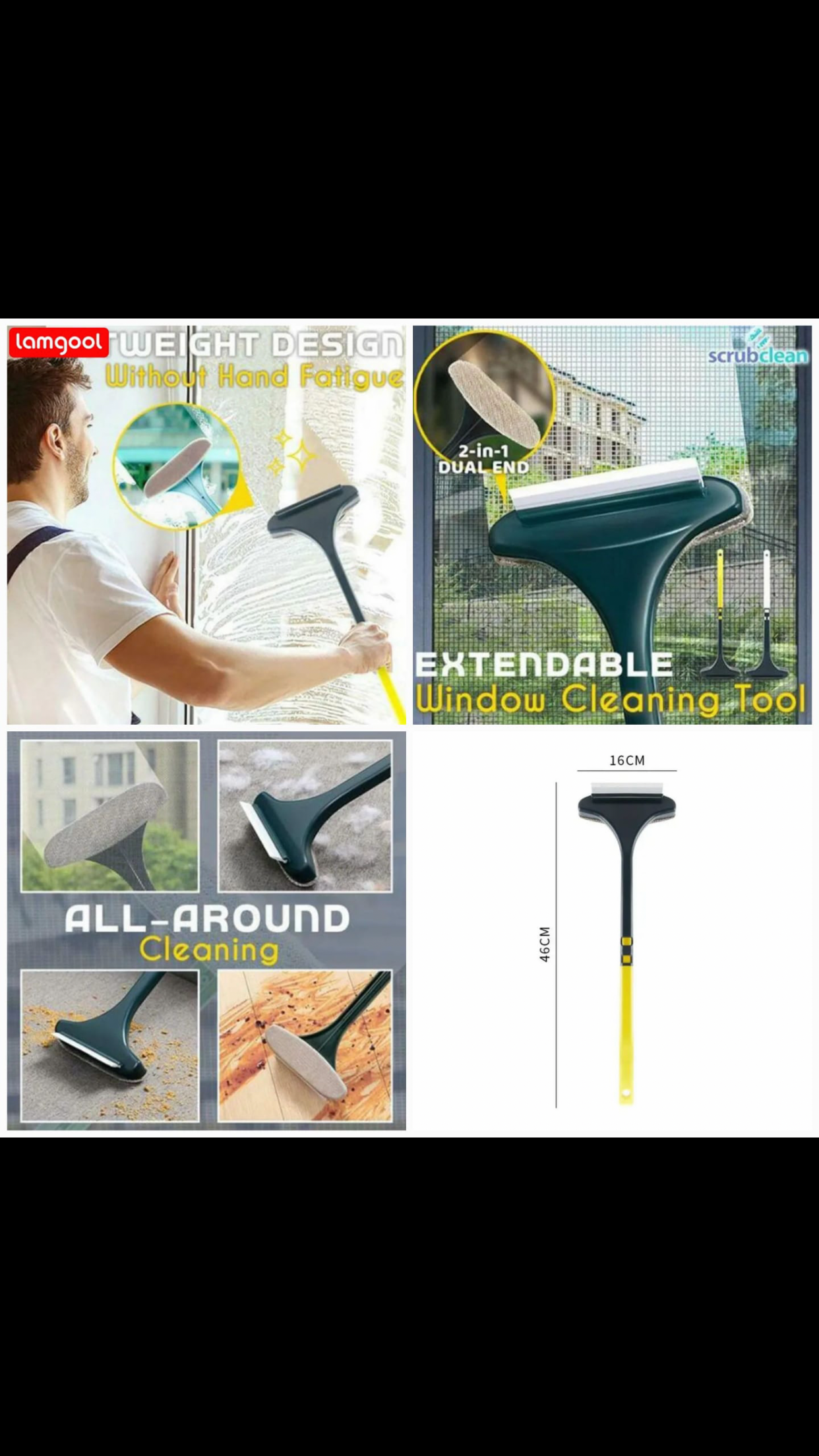 Expandable Glass Wiper | Cleaning Brush