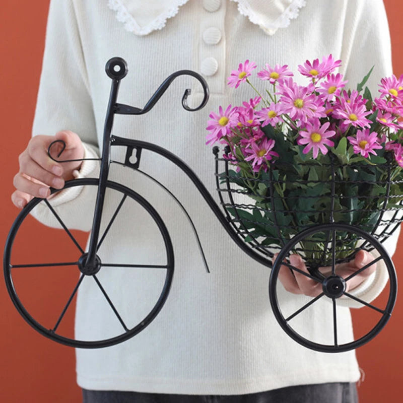 BICYCLE DESIGN WALL BASKET FOR HOME DECORATION(WITHOUT FLOWERS)