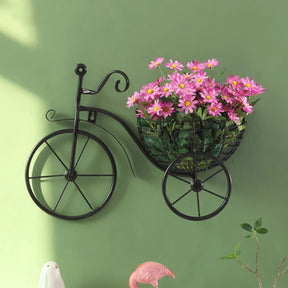 BICYCLE DESIGN WALL BASKET FOR HOME DECORATION(WITHOUT FLOWERS)