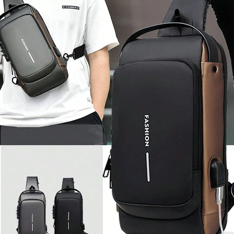 Crossbody Tech Sling Bag With USB Charging Port