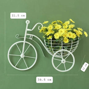 BICYCLE DESIGN WALL BASKET FOR HOME DECORATION(WITHOUT FLOWERS)