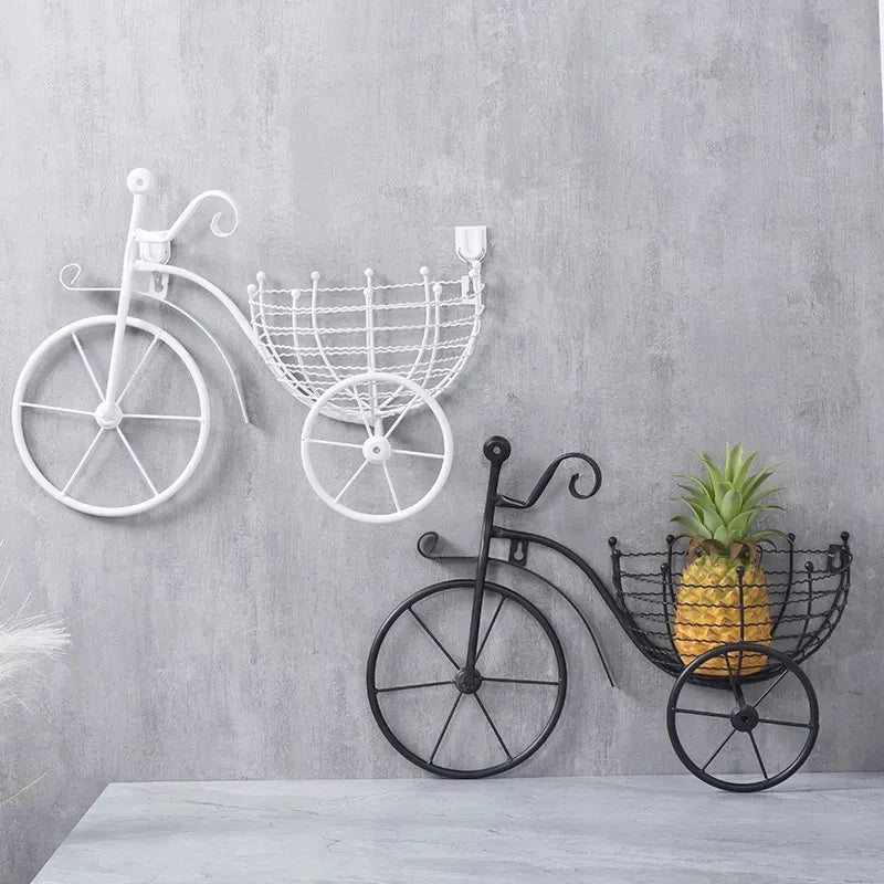 BICYCLE DESIGN WALL BASKET FOR HOME DECORATION(WITHOUT FLOWERS)