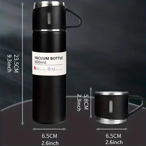 3 Cup Double-Layer Stainless Steel Vacuum Flask Set