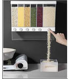 6-Grid Wall-Mounted Grain Storage Dispenser