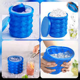 Silicone Ice Cube Maker Bucket Revolutionary Space Saving Ice Genie for Chilling Drinks